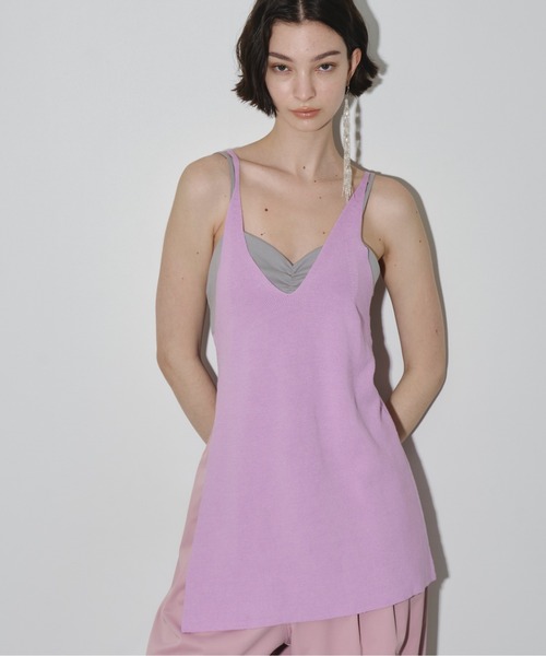 「LA BELLE ETUDE」 キャミソールニット FREE グレー レディース_画像2