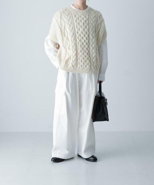 かぐれ ニット セーター ペルーアランワイドベスト レディース