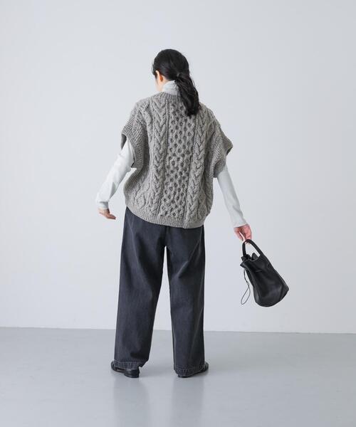 かぐれ ニット セーター ペルーアランワイドベスト レディース