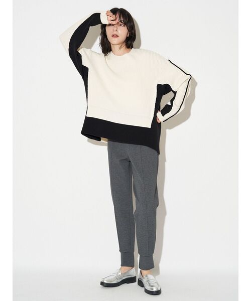 ELENDEEK（エレンディーク） ニット セーター バイカラールーズニット