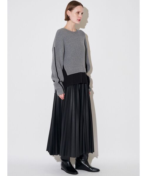 ELENDEEK（エレンディーク） ニット セーター バイカラールーズニット