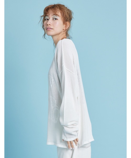 「Little sunny bite」 長袖ニット MEDIUM ピンク レディース_画像2