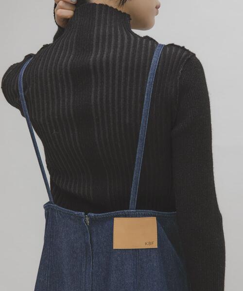 KBF（ケービーエフ） ニット セーター illi ランダムRIBハイネック
