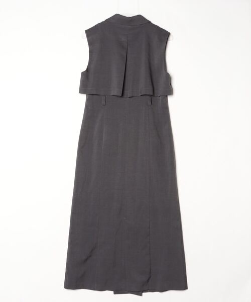 「Andemiu」 ノースリーブワンピース FREE チャコールグレー レディースの画像2