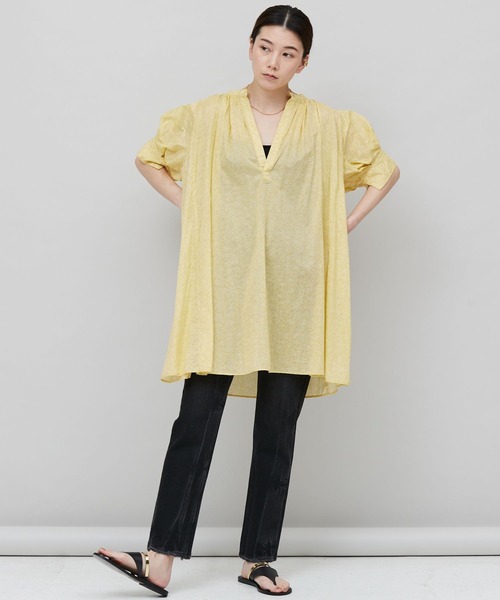 「Curensology」 半袖ワンピース FREE サックスブルー レディース_画像4