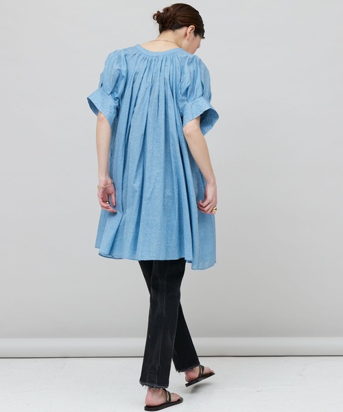 「Curensology」 半袖ワンピース FREE サックスブルー レディース_画像6