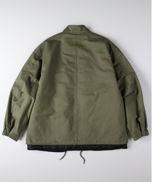 00s ミリタリージャケット　ライナー付き　ショートモッズコート　カーキ　古着 BACK NUMBER モッズコート コート 「BACK NUMBER」ライナー付き