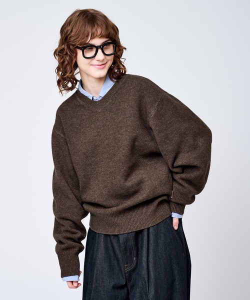 WETTEMPT セーター ニット V-NECK WOOL LIKE KNIT / Vネックウール