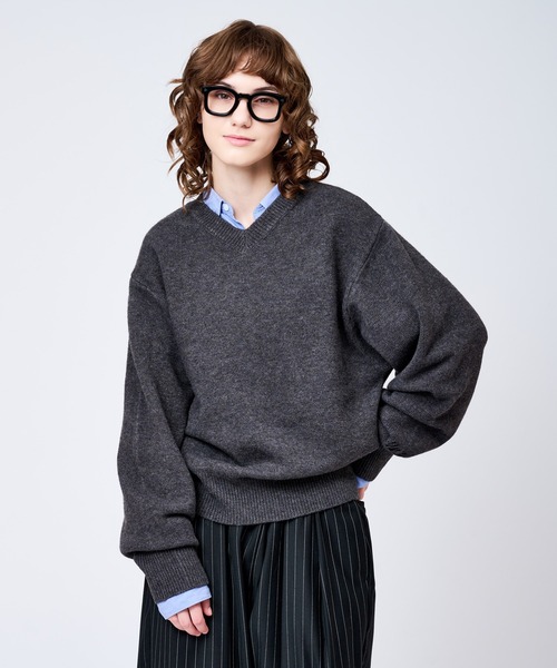 WETTEMPT セーター ニット V-NECK WOOL LIKE KNIT / Vネックウール