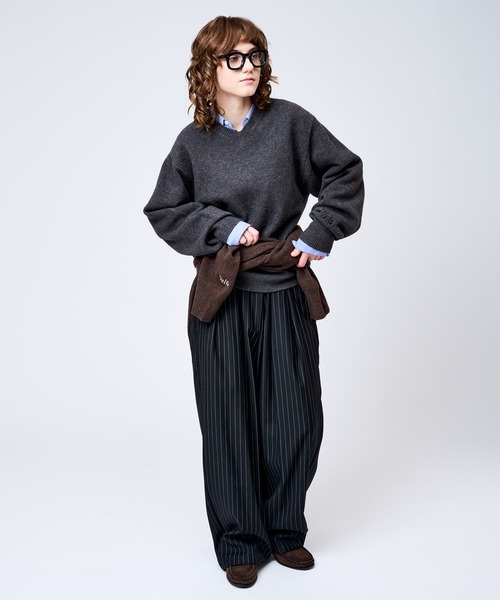 WETTEMPT セーター ニット V-NECK WOOL LIKE KNIT / Vネックウール