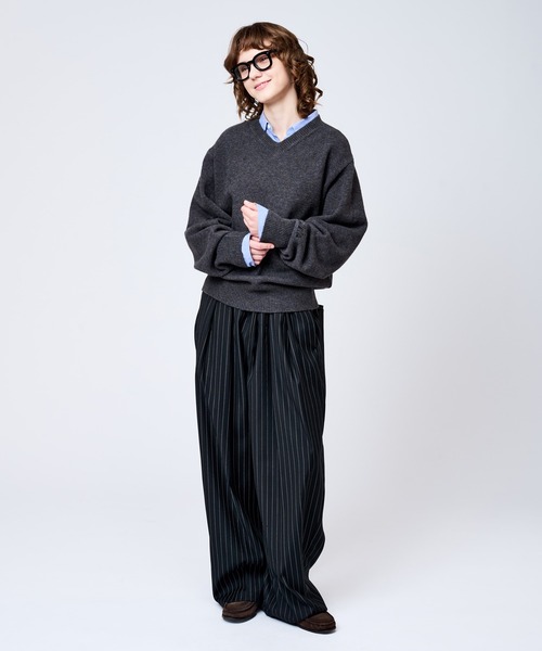 WETTEMPT セーター ニット V-NECK WOOL LIKE KNIT / Vネックウール