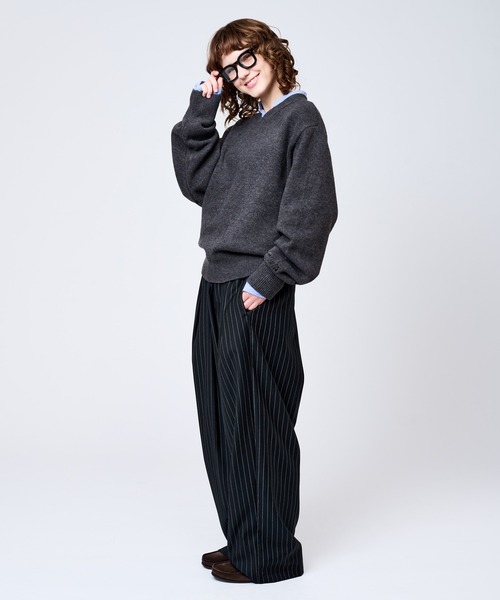 WETTEMPT セーター ニット V-NECK WOOL LIKE KNIT / Vネックウール