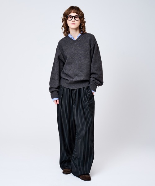 WETTEMPT セーター ニット V-NECK WOOL LIKE KNIT / Vネックウール