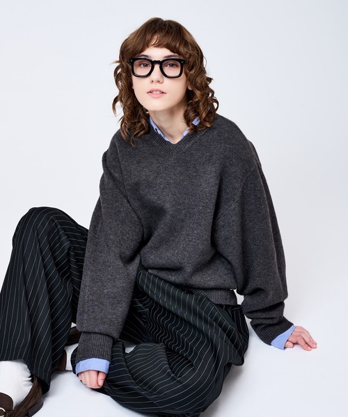 WETTEMPT セーター ニット V-NECK WOOL LIKE KNIT / Vネックウール