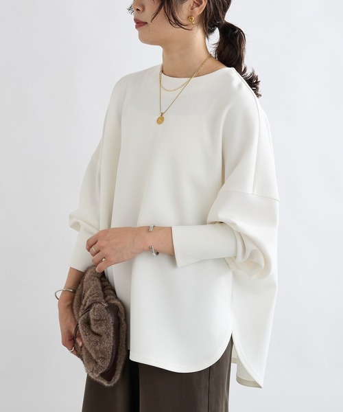 「RIVE DROITE」 7分袖カットソー FREE ベージュ レディース_画像2