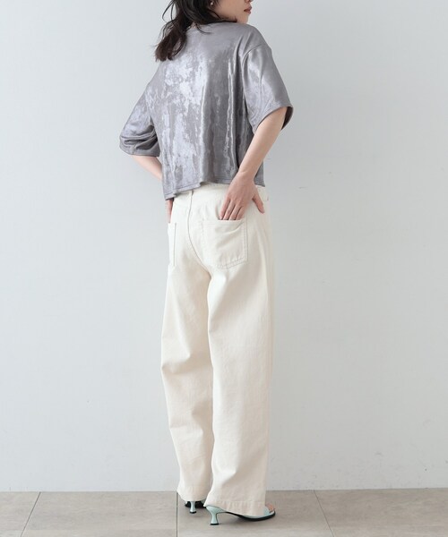 「GALLEST」 半袖Tシャツ 38 シルバー系その他 レディース_画像3