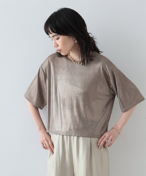「GALLEST」 半袖Tシャツ 38 シルバー系その他 レディース_画像9