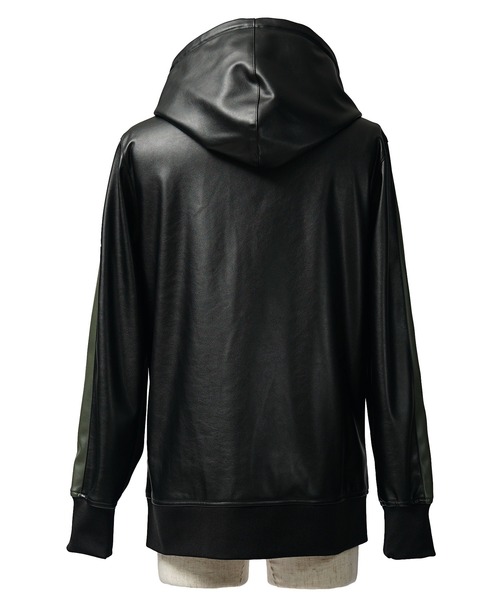 SOMEDIFF（サムディフ） パーカー 「SOMEDIFF」PUレザーフルジップ