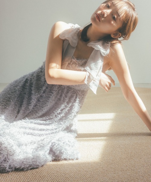 snidel スナイデル　ワンピース キャミソール付　サイズ1 春夏　新品 SNIDEL（スナイデル） キャミソールワンピース 1 ブラック レディース