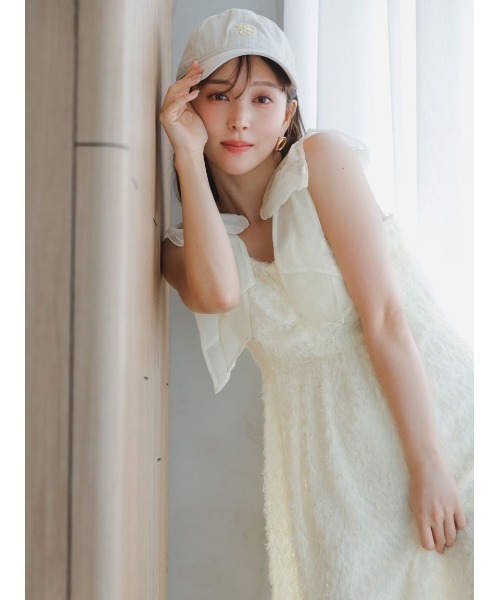 新品 SNIDEL フリル ケーブル編み グレー ノースリーブ キャミワンピース 新品 SNIDEL フリル ケーブル編み グレー ノースリーブ キャミ