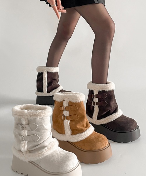 Shoes in Closet（シュークロ） ブーツ 厚底 レッグウォーマーライク