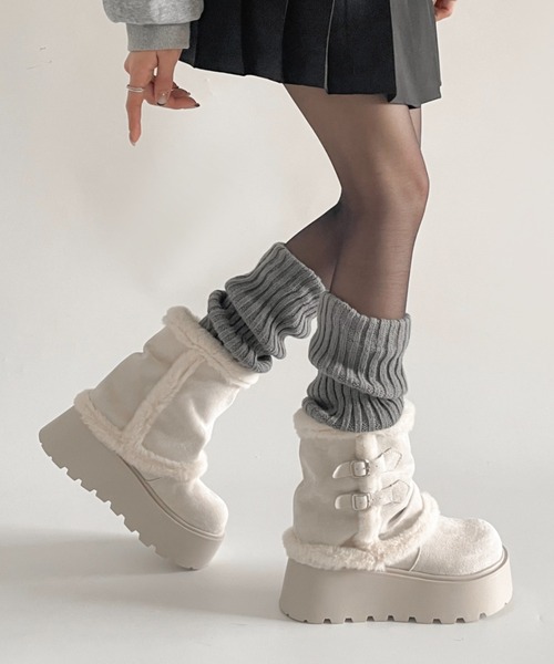 Shoes in Closet ブーツ 「予約受付開始」厚底 レッグウォーマーライク