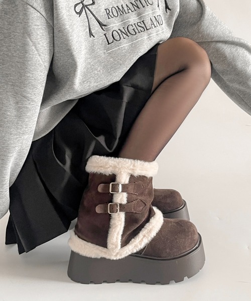 Shoes in Closet（シュークロ） ブーツ 厚底 レッグウォーマーライク