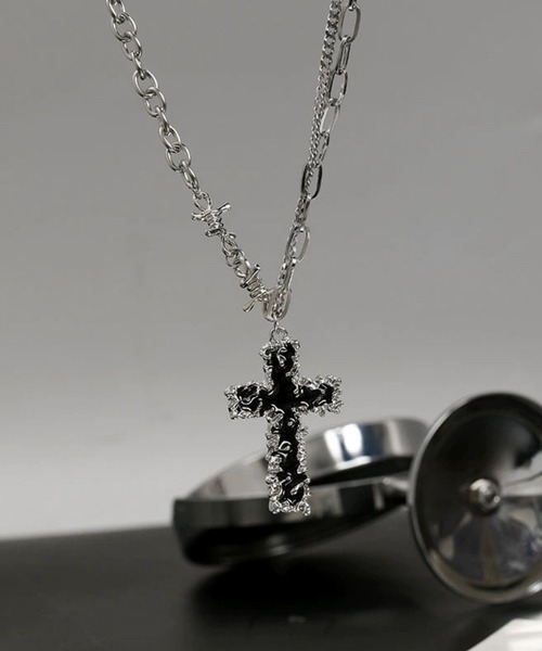 ネックレス 「456768」ボールドクロスネックレス/十字架(RZ