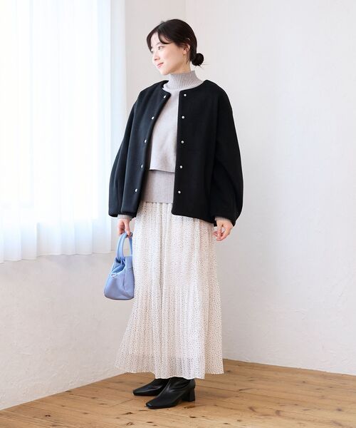 le.coeur blanc（ルクールブラン） ノーカラーコート コート ノー