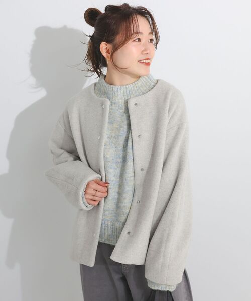 le.coeur blanc（ルクールブラン） ノーカラーコート コート ノー