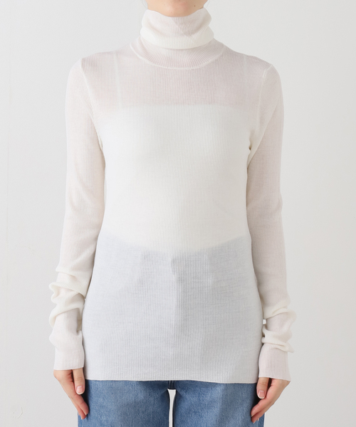 Deuxieme Classe *rib タートル　リブニット プルオーバー指抜 Deuxieme Classe（ドゥーズィエムクラス） ニット セーター *Wool