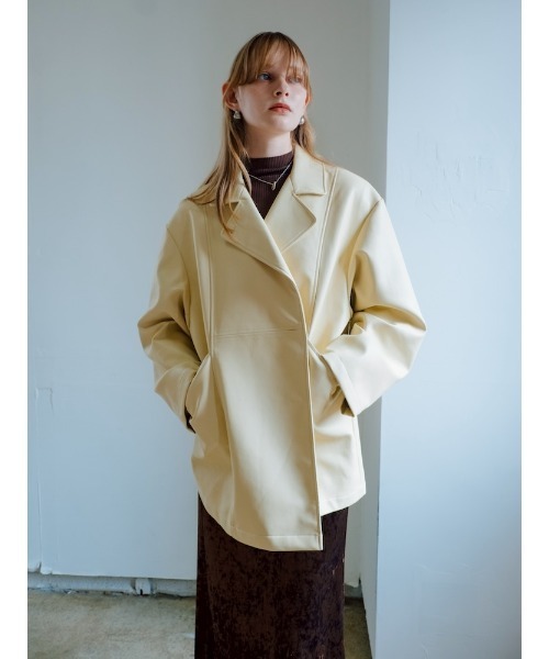 ジャケット・アウター BEIGE HAIR COLLAR JACKET sahara（サハラ） コート アウター 2way Collar Over Jacket/2ウェイ