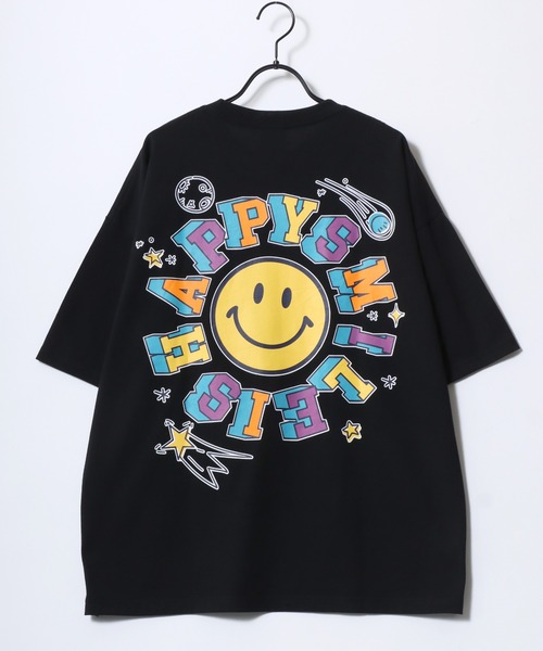 「SMILEY FACE」 半袖Tシャツ L ブラック系その他7 レディース_画像2