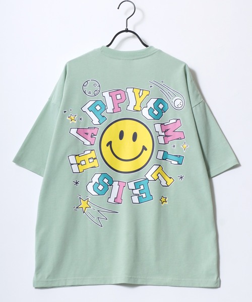 「SMILEY FACE」 半袖Tシャツ L ブラック系その他7 レディース_画像8