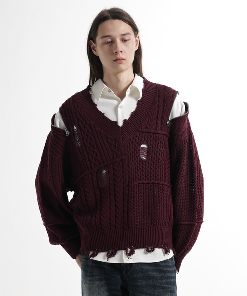 HARE ニット 新品 ステッチケーブルニット(HARE)（ニット/セーター）｜HARE（ハレ）の