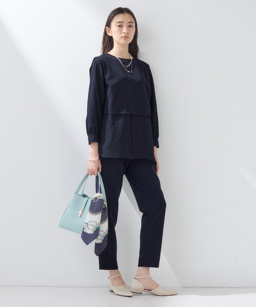 INDIVI（インディヴィ） tシャツ 「洗える／UVケア」レイヤード風