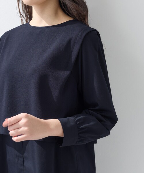 INDIVI（インディヴィ） tシャツ 「洗える／UVケア」レイヤード風