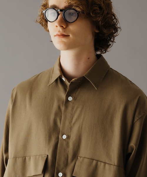 「WETTEMPT」 長袖シャツ MEDIUM カーキ メンズ_画像3