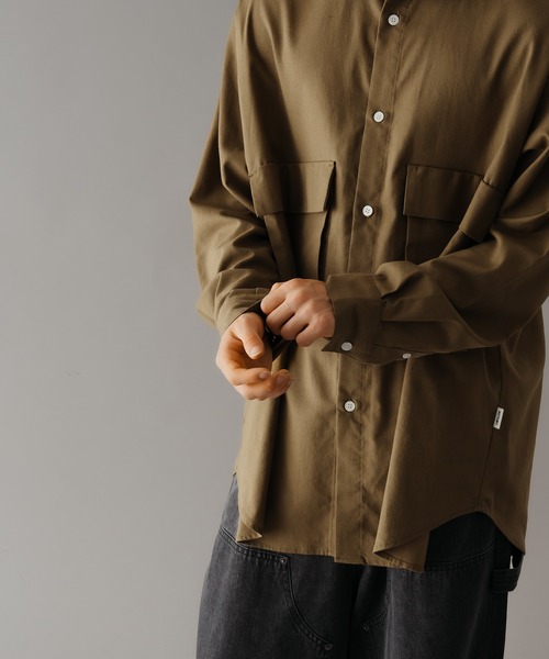 「WETTEMPT」 長袖シャツ MEDIUM カーキ メンズ_画像5