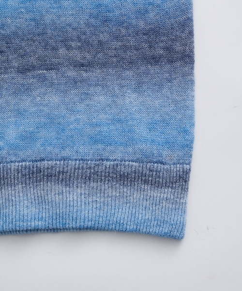 「ADAM ET ROPE'」 長袖ニット L ブルー系その他4 メンズ_画像4