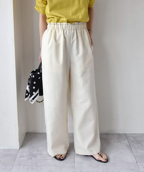 「quaranciel」 イージーパンツ 38 ブラウン レディース_画像5