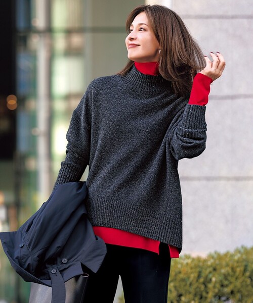 「UNFILO」 長袖ニット MEDIUM ブルー レディース_画像3