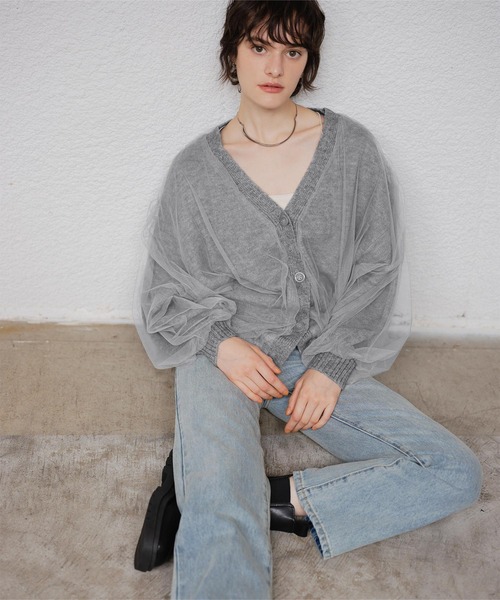 「titivate」 カーディガン FREE グレー レディース_画像5