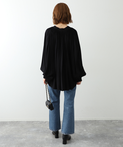 SLOBE IENA（スローブイエナ） 長袖チュニック FREE ブラック