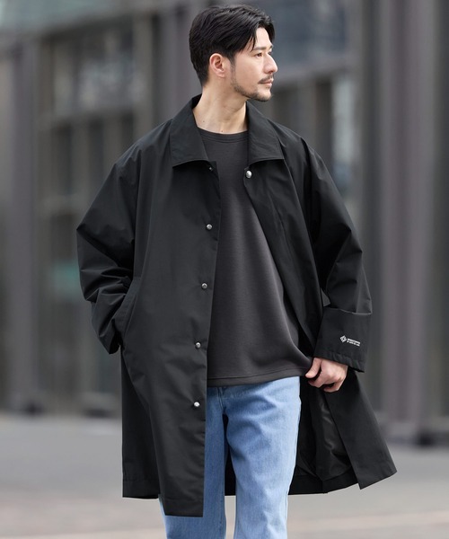 新品✨️定価10万　エブール　コットンシルクシャンブレーステンカラーコート　38 セール】 コットンシルクタイプライター ステンカラーコート （ステン