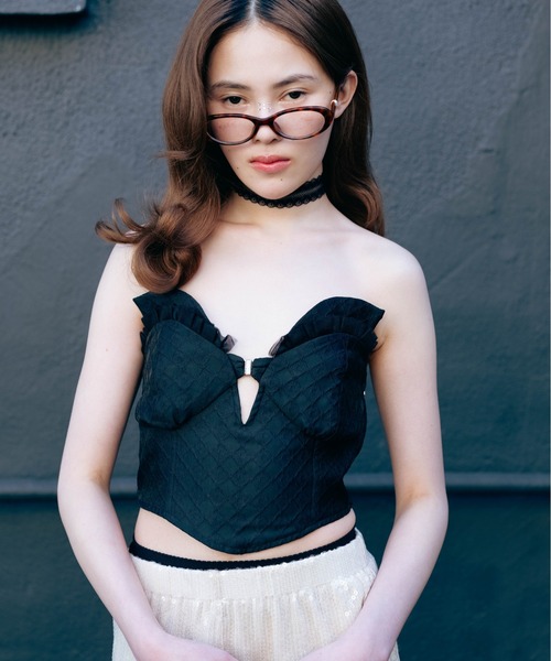 Carmelo Lune Jacquard Corset Bustier / ムーンコルセットベスト