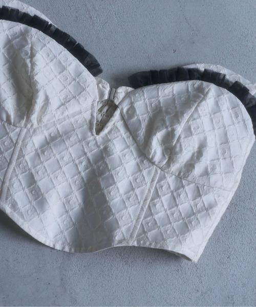 Carmelo Lune Jacquard Corset Bustier / ムーンコルセットベスト