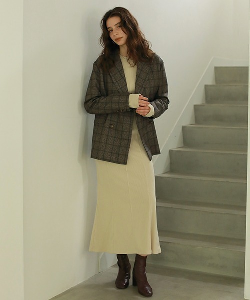 「CREDONA」 長袖ワンピース FREE ホワイト系その他 レディース_画像2