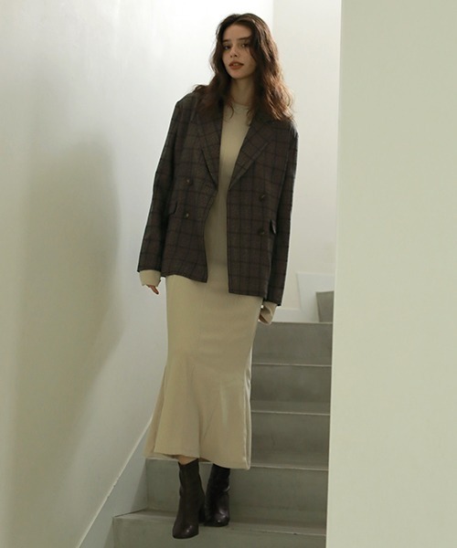 「CREDONA」 長袖ワンピース FREE ホワイト系その他 レディース_画像4