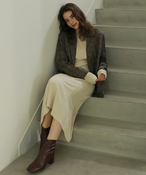 「CREDONA」 長袖ワンピース FREE ホワイト系その他 レディース_画像6